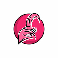 Hijab logo vector. hijab vector graphic design.
