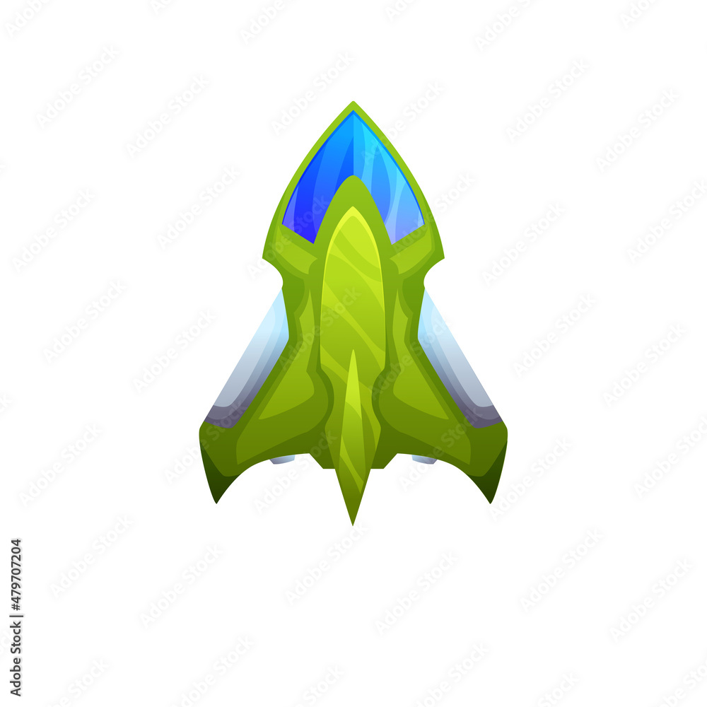 Poster launch of space rocket, flaming craft boost, ship isolated. vector new idea and leadership, developm