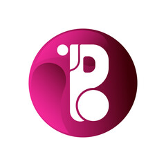 Letter P B Logo. P B Letter Design Vector with Dots. purple Circle. Design Template Element. Design Vector Illustration