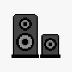 Speaker in pixel art style