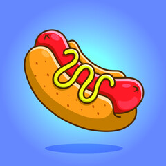 Hot dog vector illustration