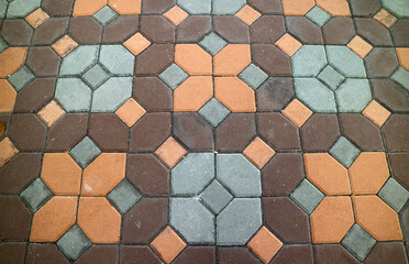 Beautiful Outer Courtyard Paving of The Grand Palace Complex in Bangkok, Thailand