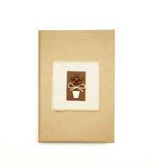 Book cover with coffee flower design