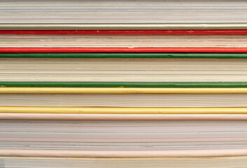 Book Stack Texture Background, Old Magazine Edges