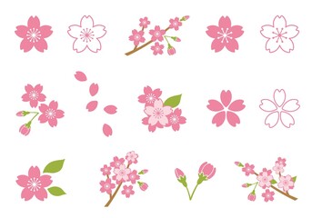 桜　アイコン　イラスト　ベクター