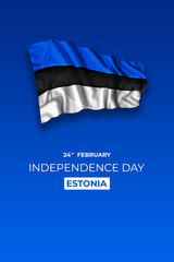 Estonia independence day greetings card