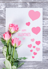 Valentines day background with flowers