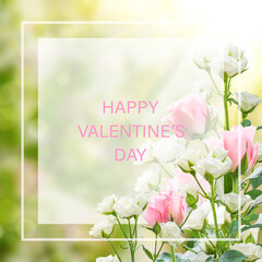 Valentines day background with flowers
