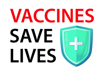 Vaccines Covid-19 save lives logo icon sign symbol vector infographic.