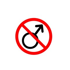 Male symbol restriction sign