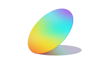 semiconductor wafer illustration shsdow white background 반도체 웨이퍼