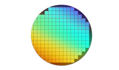 semiconductor wafer illustration white background small process 반도체 웨이퍼