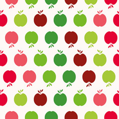 Vintage silhouette apples vector seamless repeat pattern print