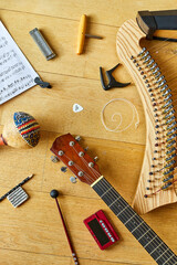 Still Life with music-related objects and instruments