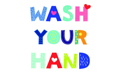 Wash your hand kid poster room