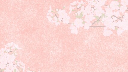 pink background with flowers