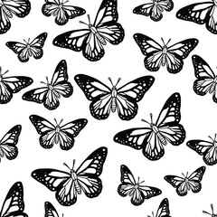 Fototapeta na wymiar Butterflies Beautiful pattern for decor