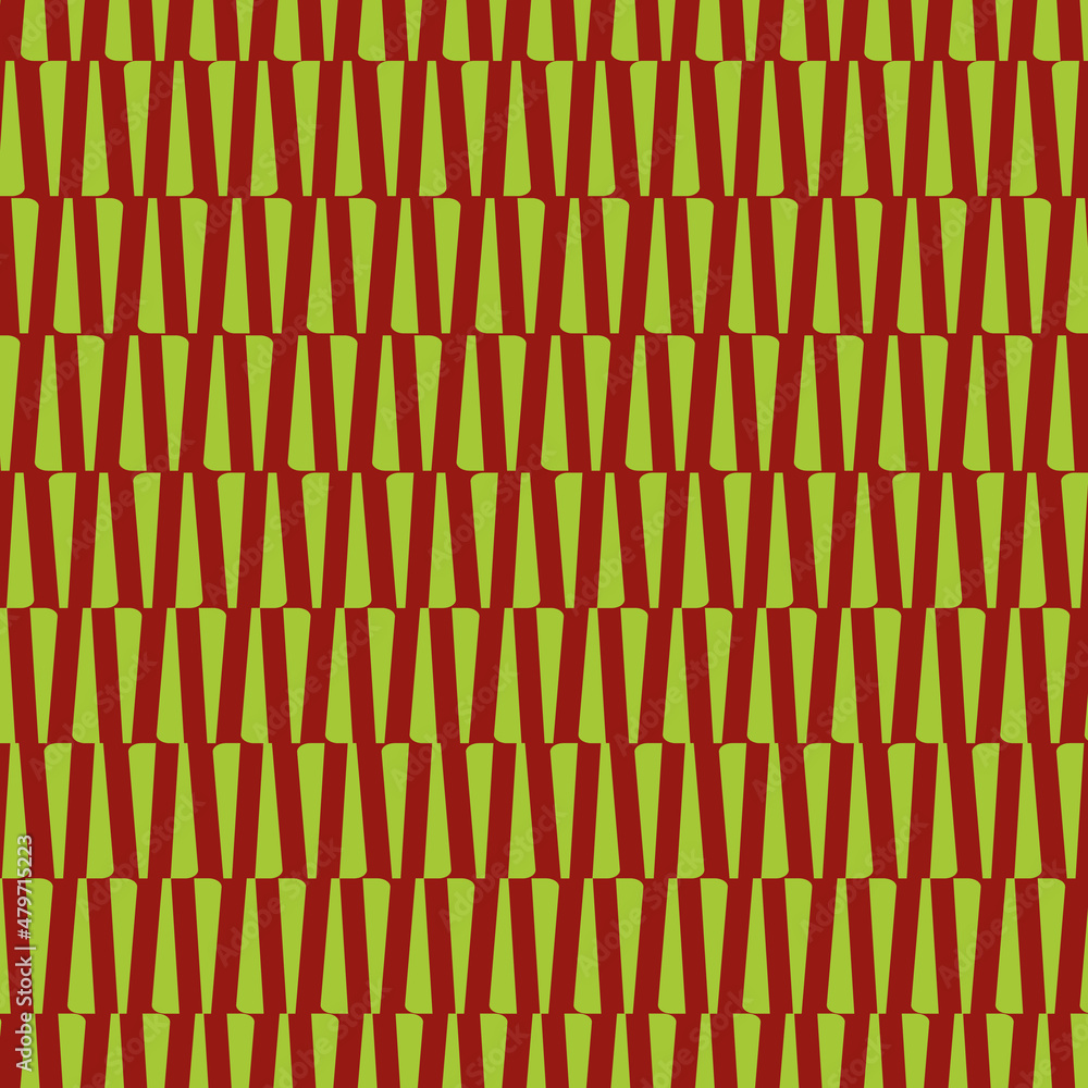 Poster bordeaux and green fantasy figures seamless repeat pattern print background