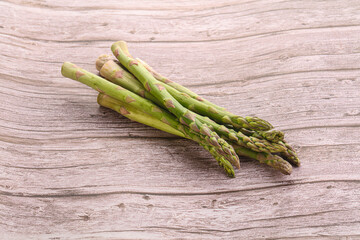 Raw ripe green fresh asparagus