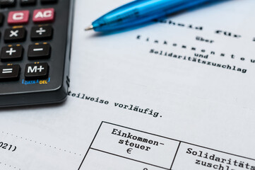 Steuerbescheid vom Finanzamt erhalten