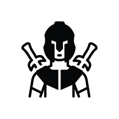 Black solid icon for warriors