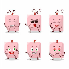 An image of pink sticky note dancer cartoon character enjoying the music