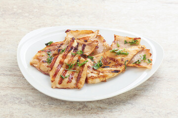 Grilled squid with unagi sauce