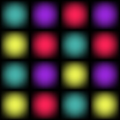 Seamless background - colorful, glowing, three-dimensional balls. Vector.