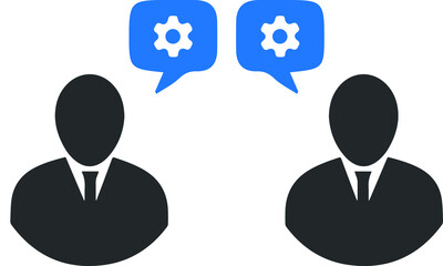 Project management icon  vector, people, work process icon