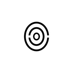 fingerprint icon simple design vector