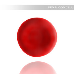 Red blood cells on a white background. 3d illustration