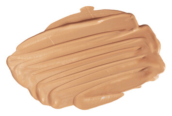Smear of cosmetic product on isolated background