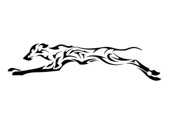 racing dog greyhound breed abstract ethnic sticker