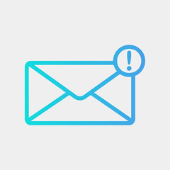 Email icon in gradient style about social media, use for website mobile app presentation