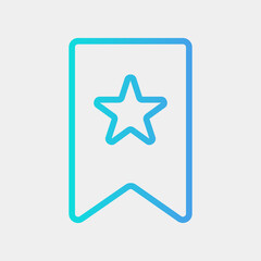 Bookmark icon in gradient style about social media, use for website mobile app presentation