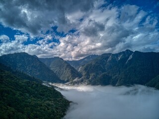 Fototapeta na wymiar landscape with sea of clouds