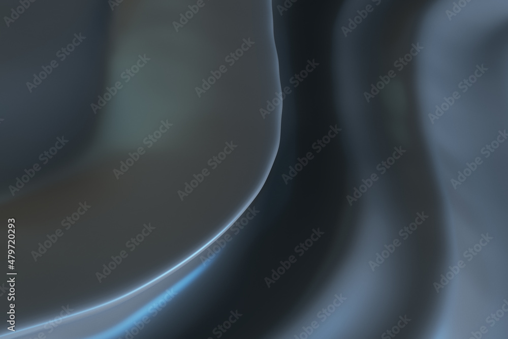 Poster Creative gray cloth curve pattern background. Design and style concept. 3D Rendering.