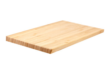 Wooden cutting board isolated on white