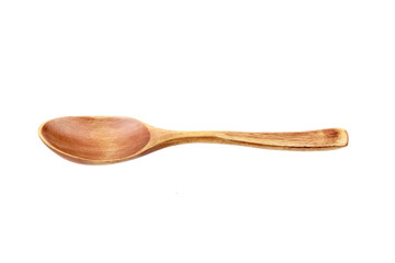Wooden spoon isolated on white
