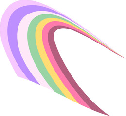 遠近感のある七色の虹のアーチのイラスト 同性愛 ファンタジー