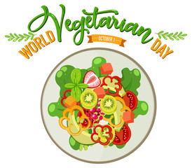 World Vegetarian Day logo with salad bowl