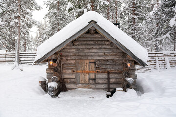 Cabin in the snow