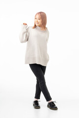 撮影を楽しむ女子学生