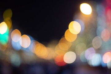 bokeh spots as colors of the night