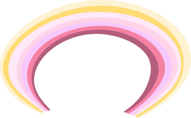 七色の虹の曲線アーチのイラスト 同性愛 ファンタジー