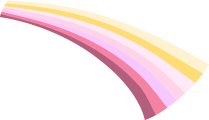 七色の虹の曲線アーチのイラスト 同性愛 ファンタジー