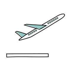 離陸する飛行機