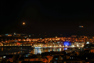 Fototapeta na wymiar Panoramic of Las Palmas city in night
