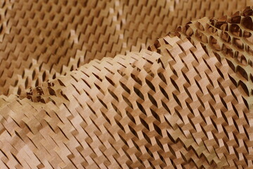 Honeycomb cells of cardboard background, recycling paper