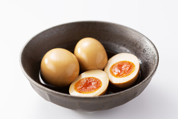 半熟卵　煮卵　味付け卵　卵　ゆで卵　おつまみ　トッピング　卵料理